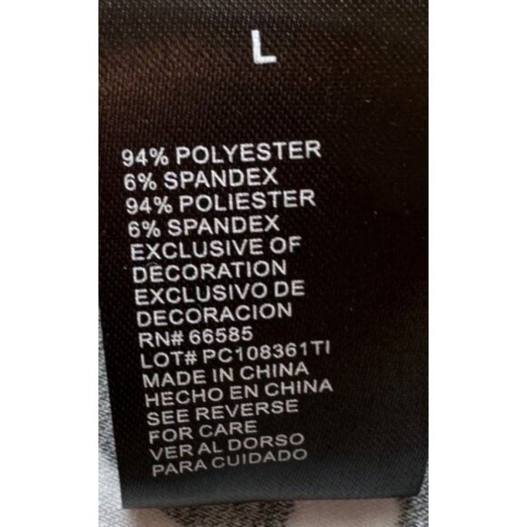 Perceptions Dress Short Sleeve Scroll Puff Print Midi Fit Flare Women Large Gray - Picture 7 of 10